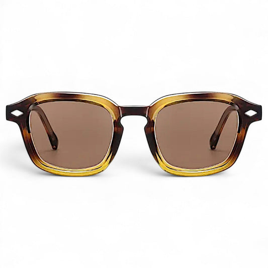 Nadaraty Eyewear Horus Delta H 82 sunglasses with tortoise shell acetate frames and brown lenses.