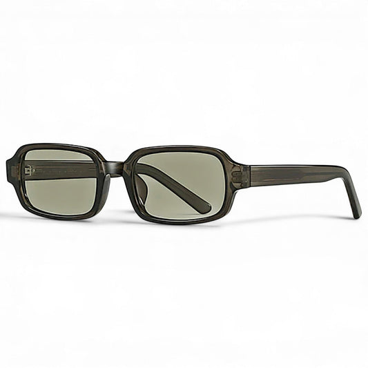 nadaraty eyewear Horus Dante h188 sunglasses with thick, rectangular acetate frames and light grey lenses.