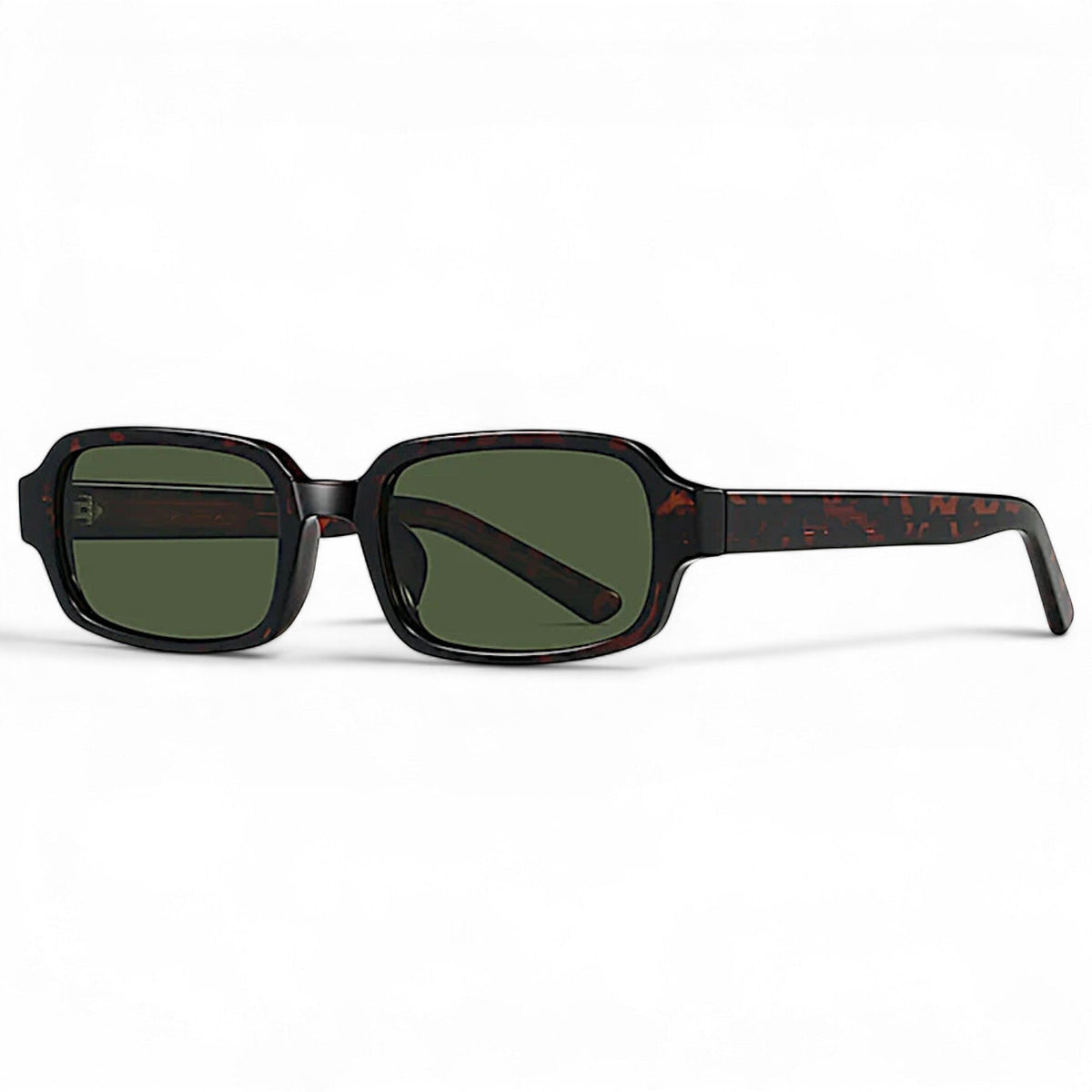 nadaraty eyewear Horus Dante h188 rectangular tortoise shell sunglasses with green lenses