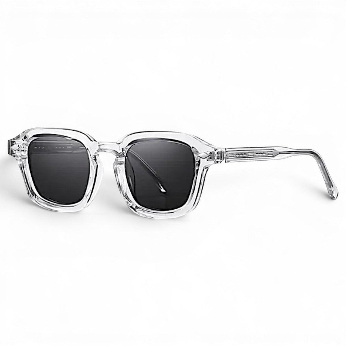 nadaraty eyewear Horus Delta H 82 clear acetate square sunglasses with black lenses