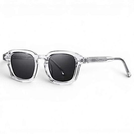 nadaraty eyewear Horus Delta H 82 clear acetate square sunglasses with black lenses