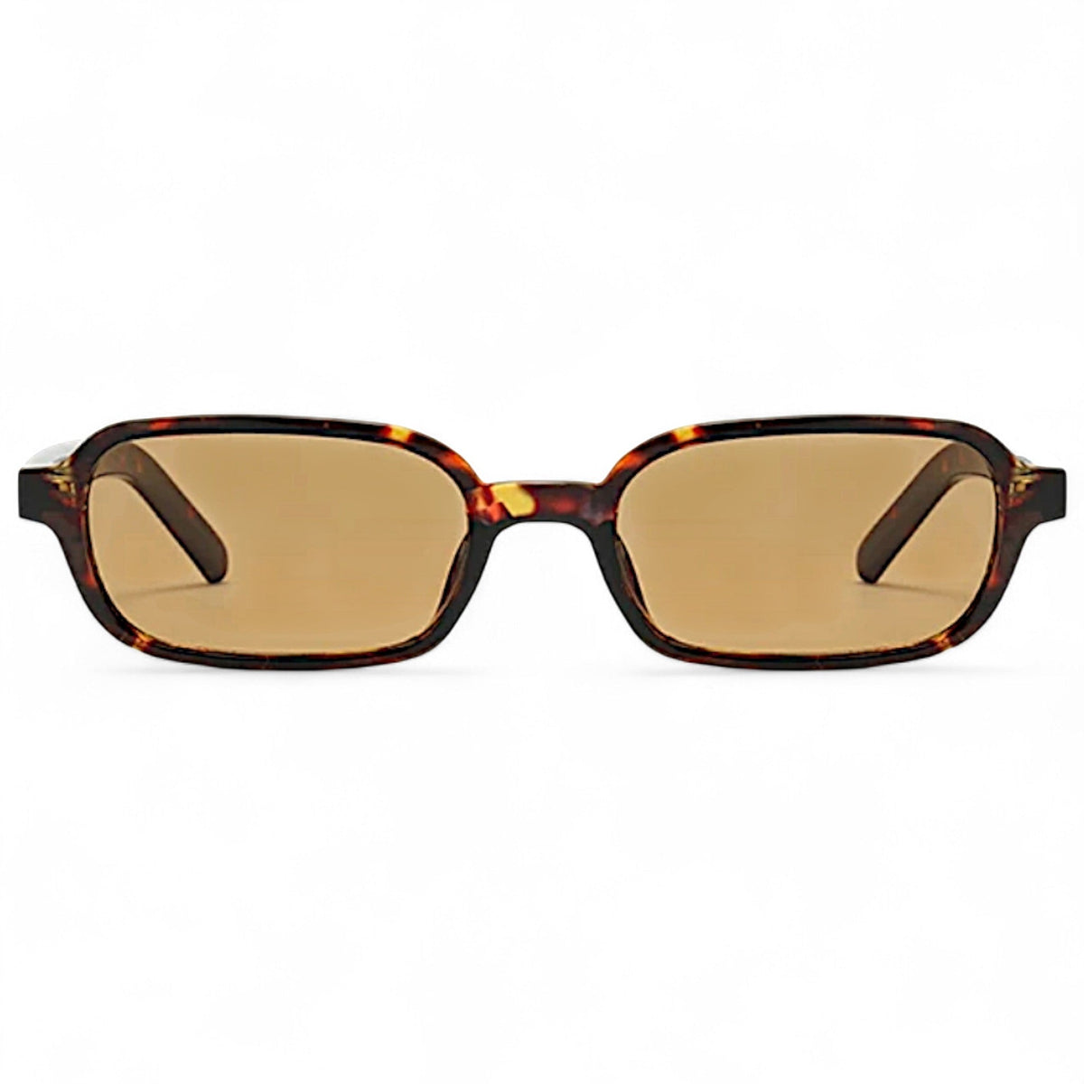 nadaraty eyewear Horus Eagle H 193 rectangular tortoise shell sunglasses with brown lenses.