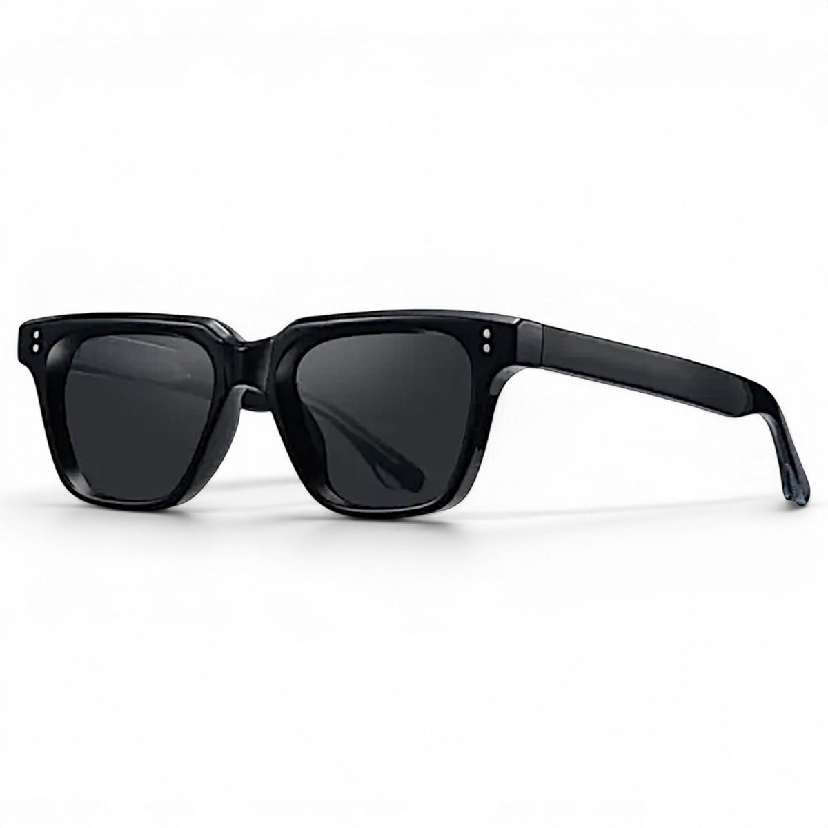 nadaraty eyewear Horus Fit H 133 black acetate square sunglasses with UV protective lenses.
