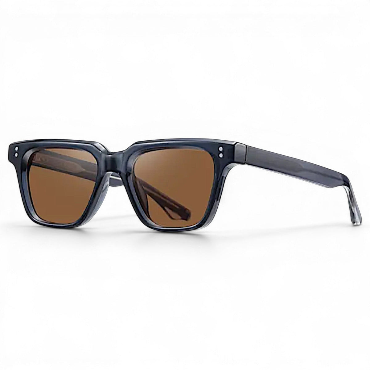 nadaraty eyewear Horus Fit H 133 dark grey acetate square sunglasses with brown lenses