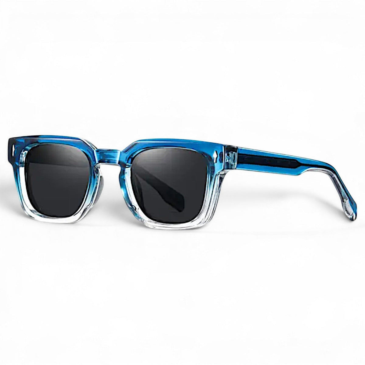 nadaraty eyewear Horus Milano H 158 blue acetate square sunglasses with dark lenses