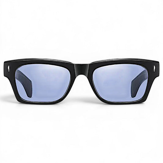nadaraty eyewear Horus Oryx H 140 black acetate square sunglasses with blue UV400 lenses