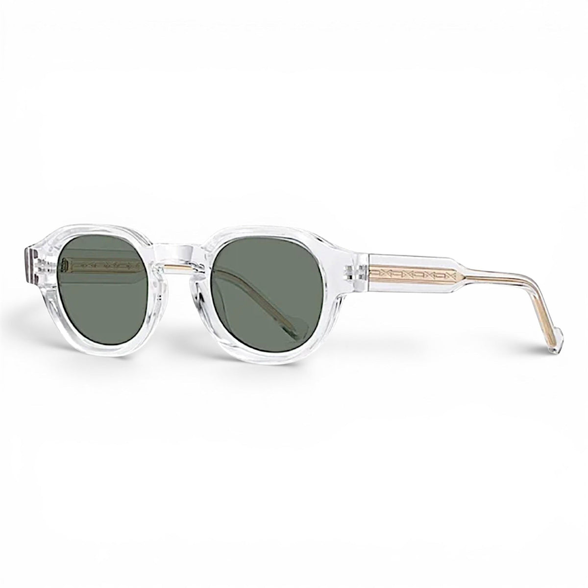 nadaraty eyewear Horus Pro H 178 sunglasses with clear transparent frames and dark green lenses