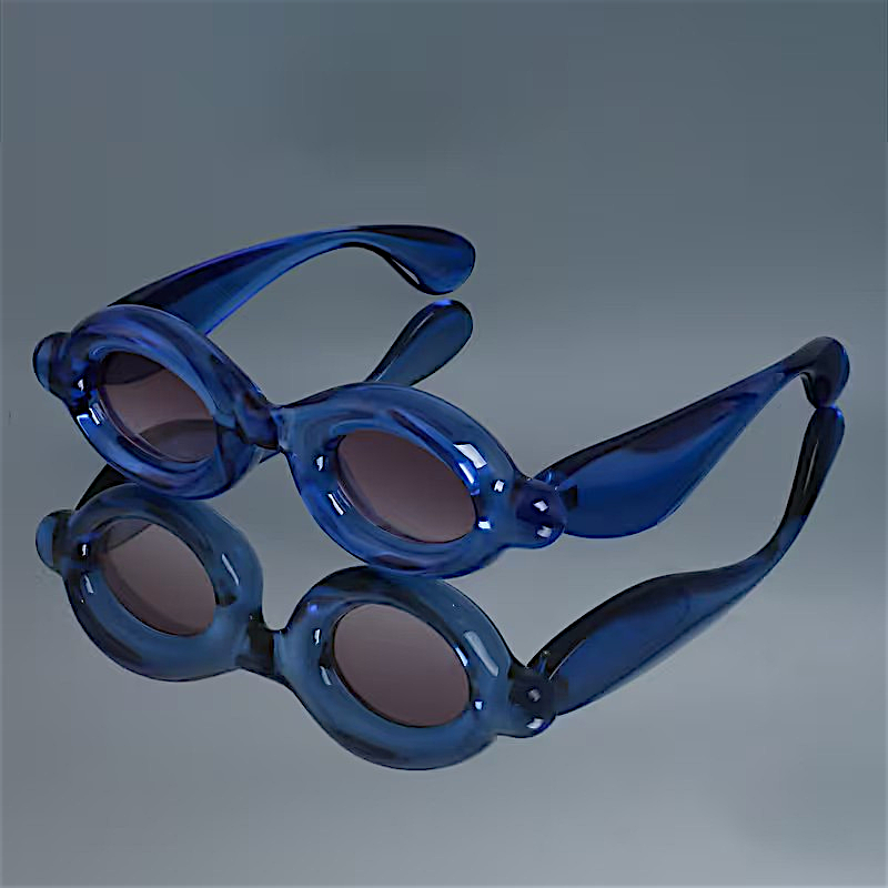 Bubble round blue